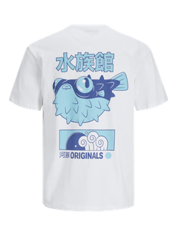 Camiseta m/c con dibujos comics manga Jack & Jones Bright White