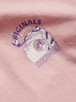 Camiseta m/c con dibujos comics manga Jack & Jones Pink