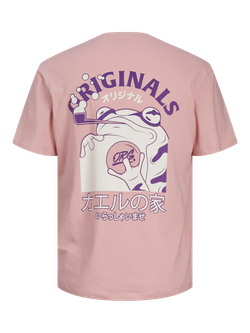 Camiseta m/c con dibujos comics manga Jack & Jones Pink