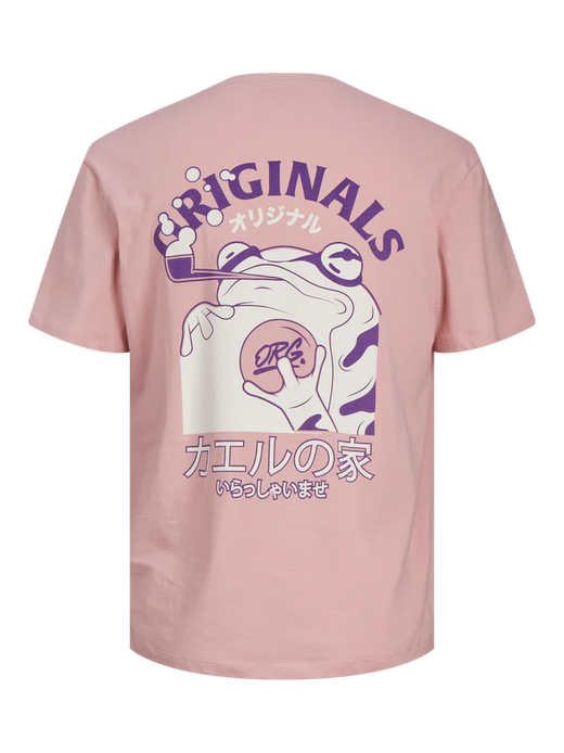 Camiseta m/c con dibujos comics manga Jack & Jones Pink