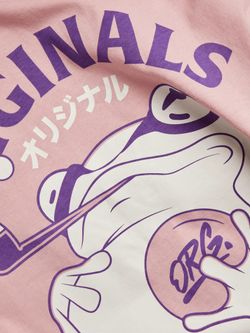 Camiseta m/c con dibujos comics manga Jack & Jones Pink