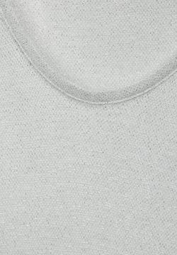 Camiseta m/c con efecto metalizado Street One Off White