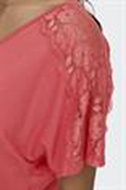Camiseta m/c con encaje hombros Only Rose Shadow
