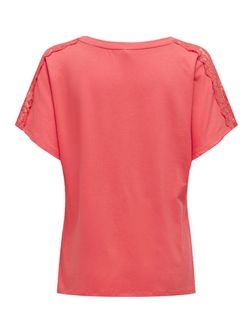 Camiseta m/c con encaje hombros Only Rose Shadow