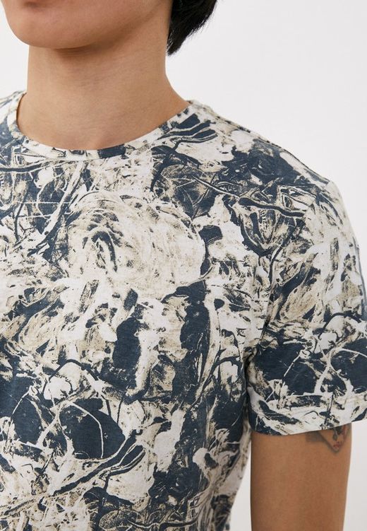 Camiseta m/c con estampado abstracto Blend Of America Blue