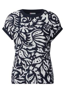 Camiseta m/c con estampado abstracto Street One Deep Blue