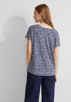 Camiseta m/c con estampado bicolor Street One Royal