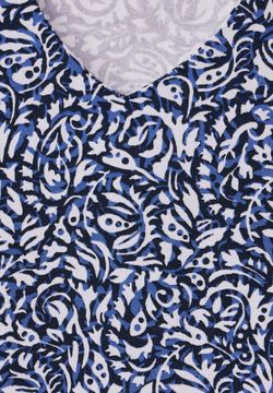 Camiseta m/c con estampado bicolor Street One Royal