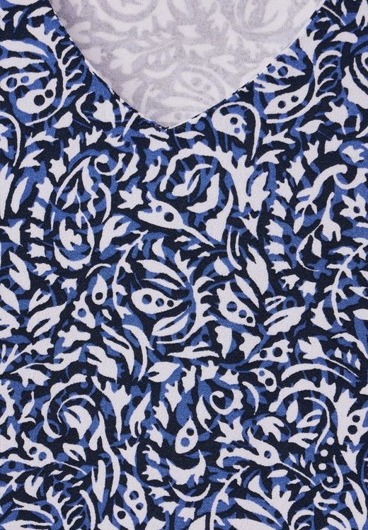 Camiseta m/c con estampado bicolor Street One Royal