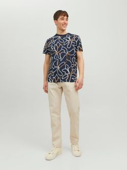 Camiseta m/c con estampado floral bicolor Jack & Jones Night Sky