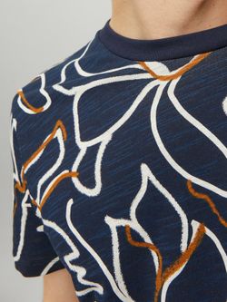 Camiseta m/c con estampado floral bicolor Jack & Jones Night Sky