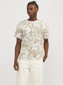 Camiseta m/c con estampado floral monocolor Jack & Jones Crockery