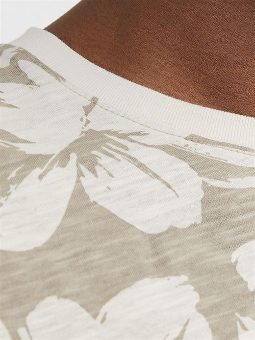Camiseta m/c con estampado floral monocolor Jack & Jones Crockery