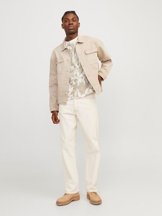 Camiseta m/c con estampado floral monocolor Jack & Jones Crockery