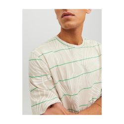 Camiseta m/c con estampado hojas palmera Jack & Jones Bright White