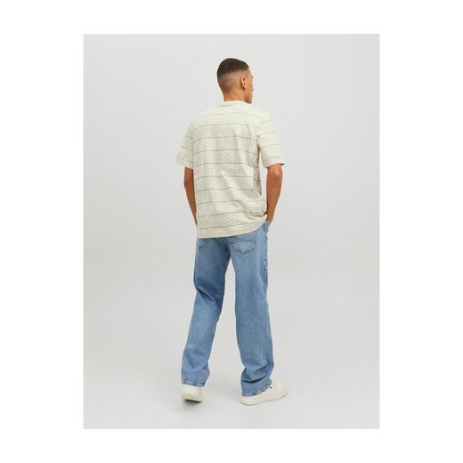 Camiseta m/c con estampado hojas palmera Jack & Jones Bright White