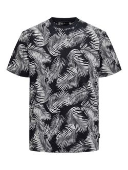 Camiseta m/c con estampado hojas palmera Only & Sons Dark Navy