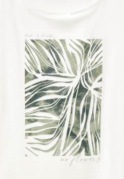 Camiseta m/c con estampado hojas Street One Off White