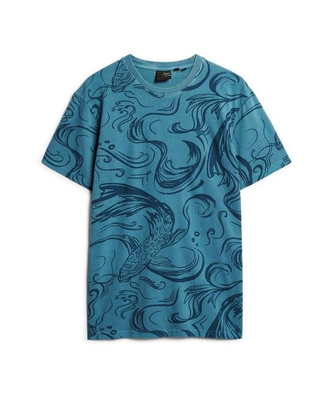 Camiseta m/c con estampado olas Superdry Quayside 4XL