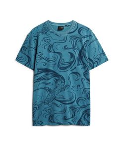 Camiseta m/c con estampado olas Superdry Quayside