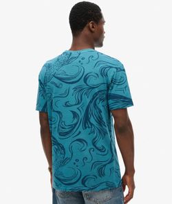 Camiseta m/c con estampado olas Superdry Quayside
