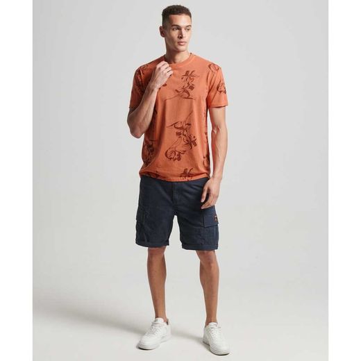 Camiseta m/c con estampado tropical Superdry Sun Orange