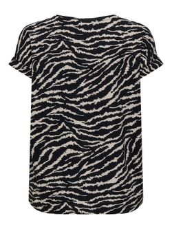 Camiseta m/c con estampado zebra Only Cloud Dancer