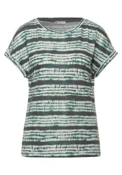 Camiseta m/c con lavado tie-dye Street One Olive Night