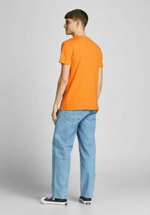 Camiseta m/c con letras branding multicolor Jack & Jones Orange