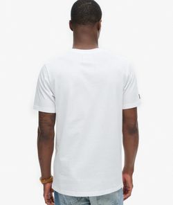 Camiseta m/c con letras branding relieve Superdry Whisper White