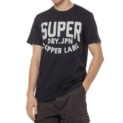 Camiseta m/c con letras branding Superdry Eclipse Navy