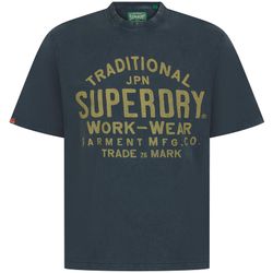 Camiseta m/c con letras branding Superdry Eclipse Navy