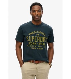 Camiseta m/c con letras branding Superdry Eclipse Navy