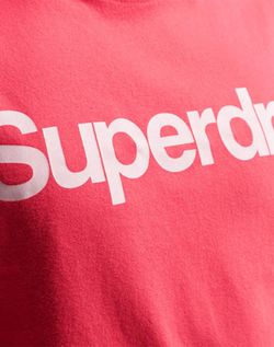 Camiseta m/c con letras branding Superdry Pink