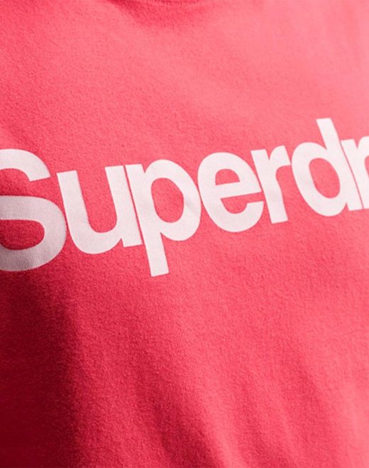 Camiseta m/c con letras branding Superdry Pink