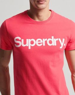 Camiseta m/c con letras branding Superdry Pink