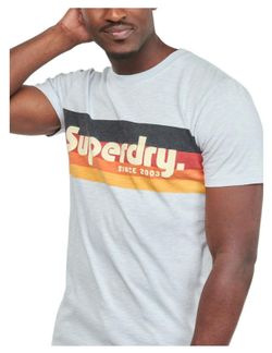 Camiseta m/c con letras branding y efecto delavado Superdry Sea Spray