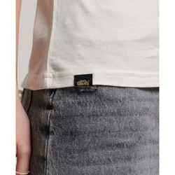 Camiseta m/c con letras branding y labios Superdry White