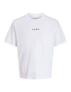 Camiseta m/c con letras Core Jack & Jones Bright White