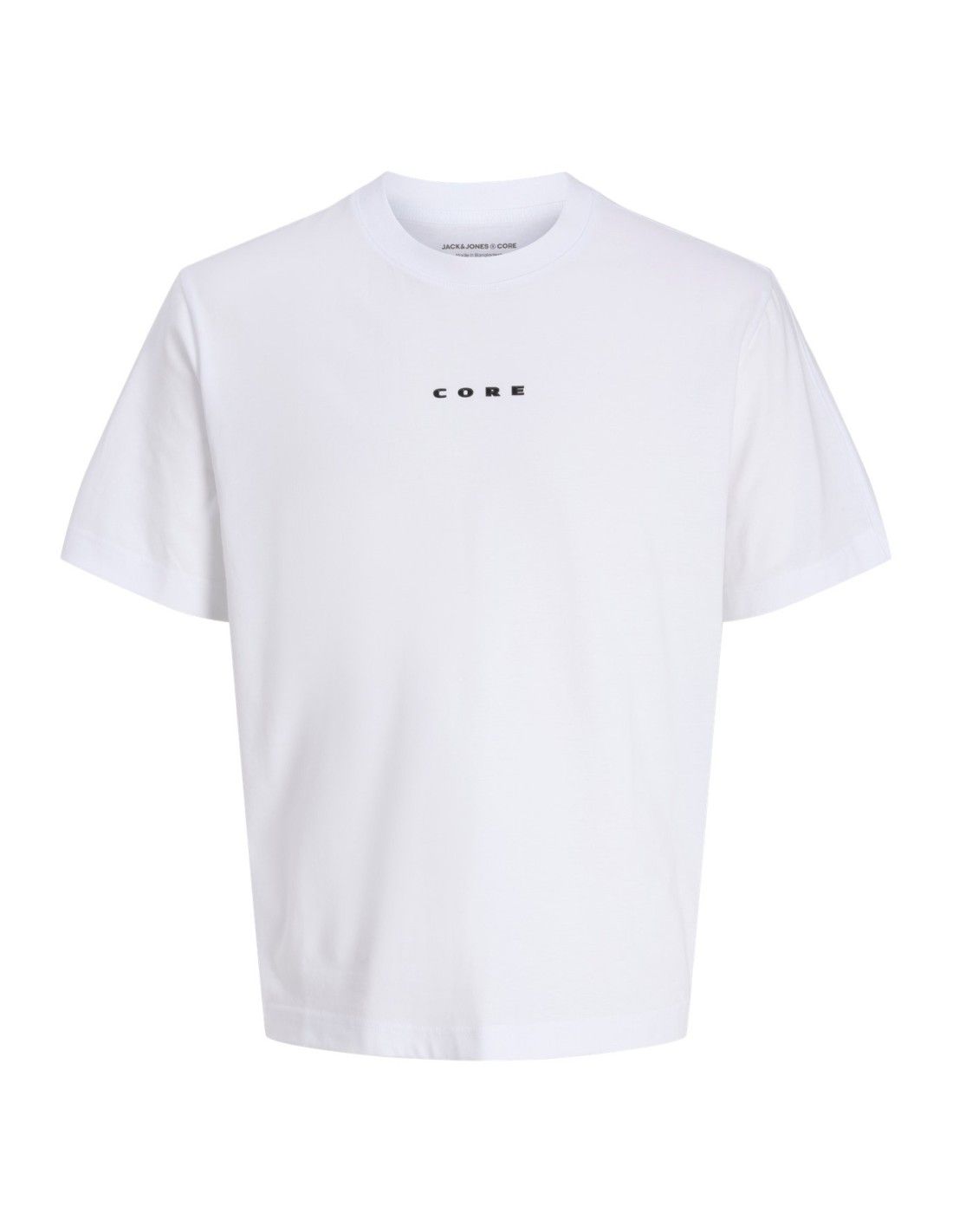Camiseta m/c con letras Core Jack & Jones Bright White 4XL