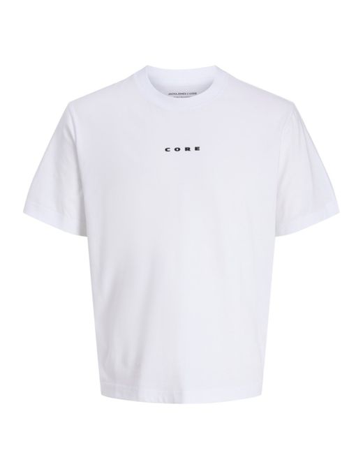 Camiseta m/c con letras Core Jack & Jones Bright White