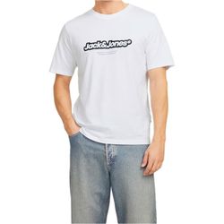 Camiseta m/c con letras engomadas Originals Jack & Jones Bright White