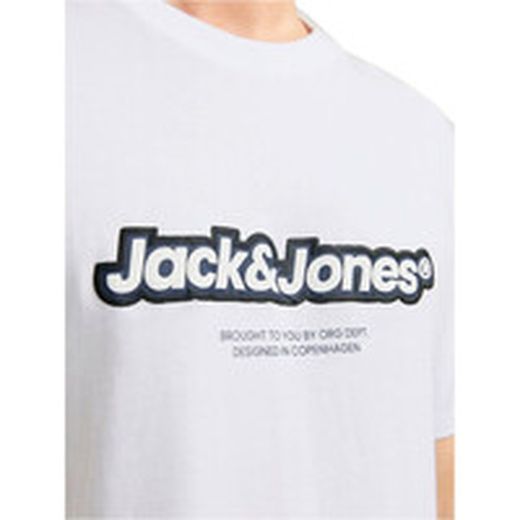 Camiseta m/c con letras engomadas Originals Jack & Jones Bright White