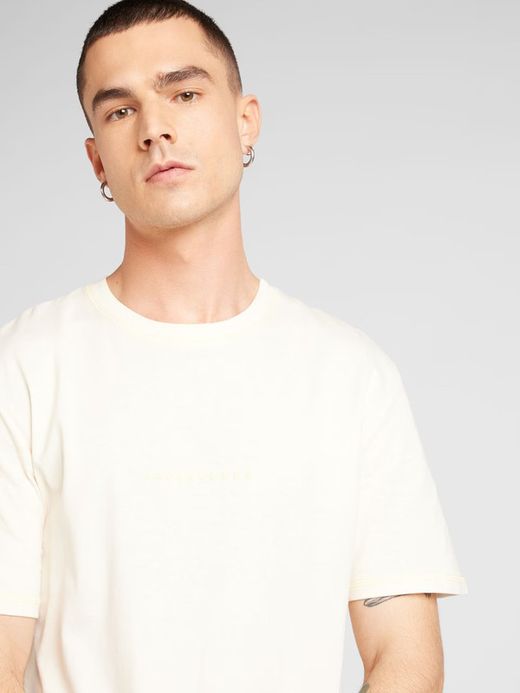 Camiseta m/c con letras pequeñas pecho Jack & Jones Buttercream
