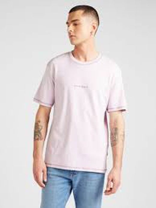 Camiseta m/c con letras pequeñas pecho Jack & Jones Lavender