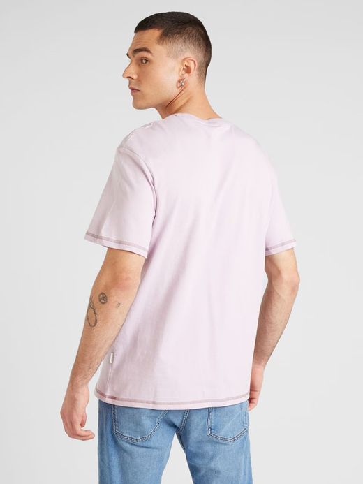 Camiseta m/c con letras pequeñas pecho Jack & Jones Lavender