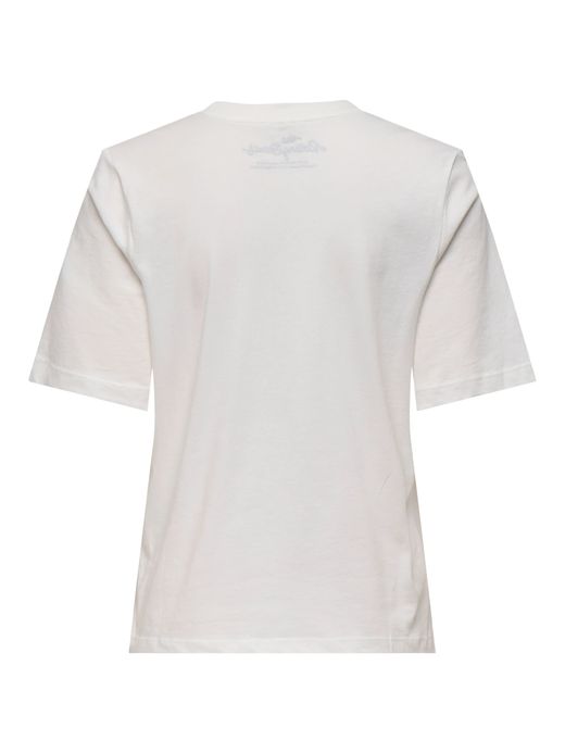 Camiseta m/c con logo lengua multicolor Only Cloud Dancer