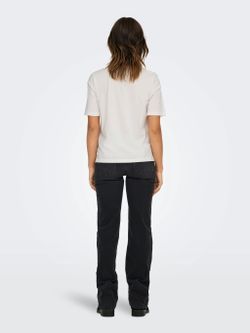 Camiseta m/c con logo lengua multicolor Only Cloud Dancer