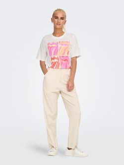 Camiseta m/c con logo lengua multicolor Only Xxxx