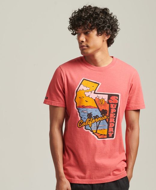 Camiseta m/c con mapa California Superdry Candy Rose